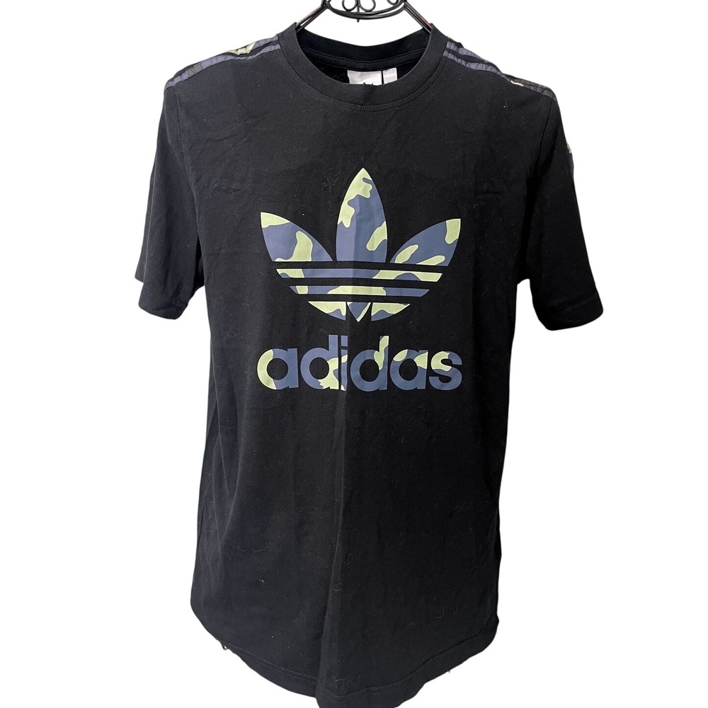 Adidas Originals Retro Mens Graphic Camo Trefoil Logo T-Shirt Black Medium‎ Tee